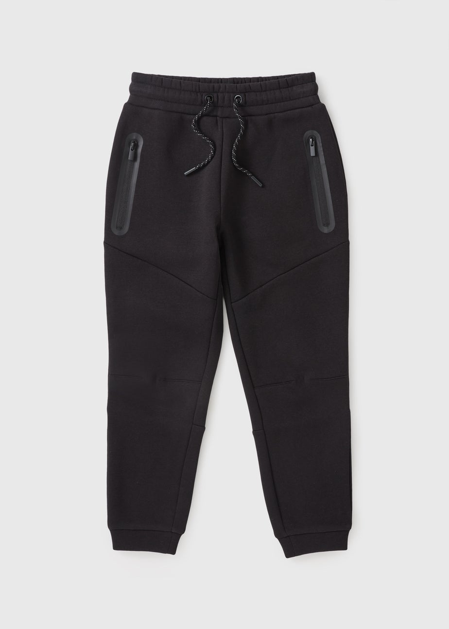 Boys Black Sports Jogging Bottoms (7-15yrs)