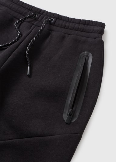 Boys Black Sports Jogging Bottoms (7-15yrs)