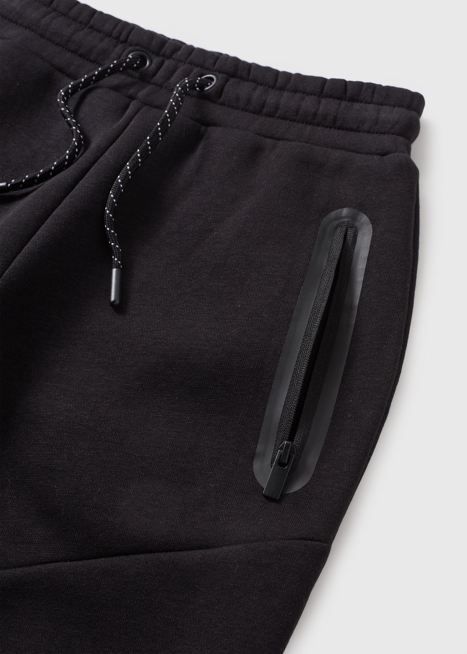 Boys Black Sports Jogging Bottoms (7-15yrs)
