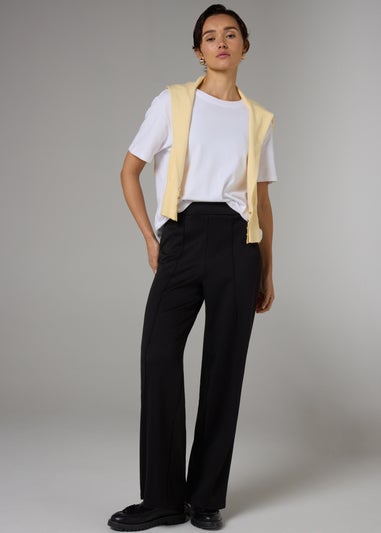 Et Vous Black Pull On Wide Leg Trousers