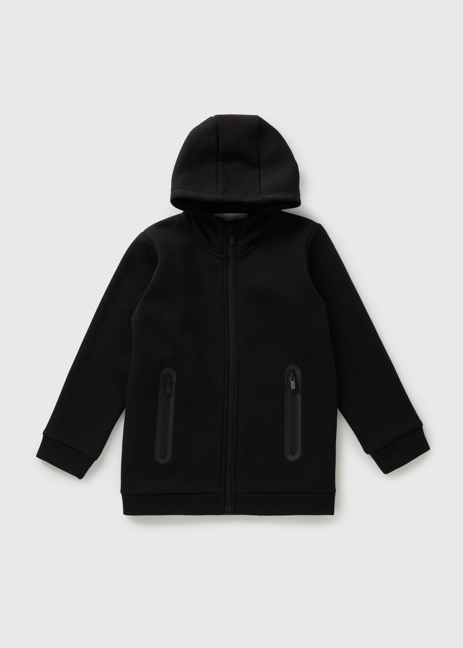 Boys Black Sports Zip Up Co Ord Jacket (7-15yrs)