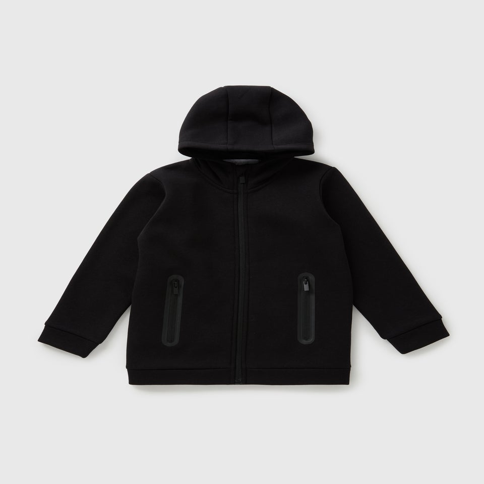 Boys Black Sports Zip Up Co Ord Jacket (7-15yrs)