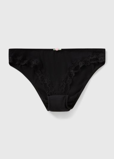 Black Modal High Leg Knickers