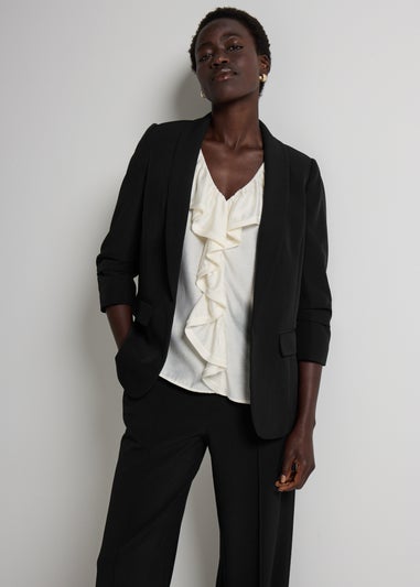 Et Vous Black Ruched Blazer