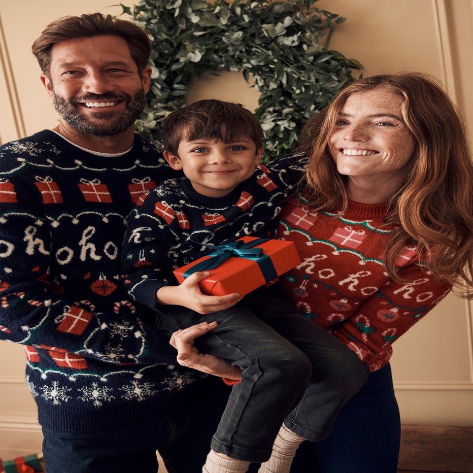 Boys Navy Fairisle Christmas Matching Family Jumper (1-13yrs)