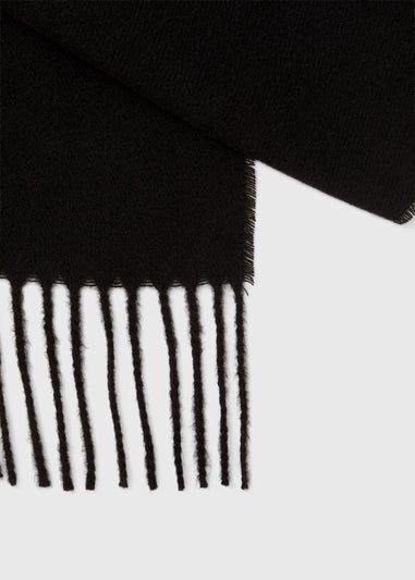 Black Fringe Trim Scarf