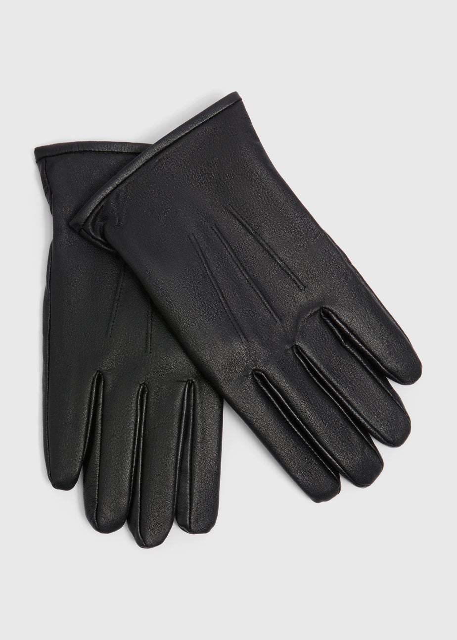 Black Leather Gloves