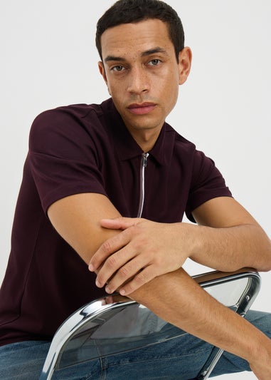 Purple Cotton Polo Shirt