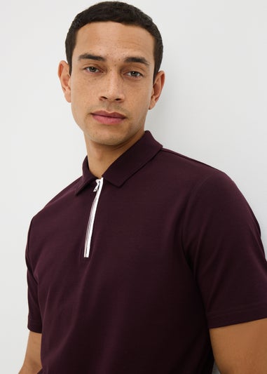 Purple Cotton Polo Shirt