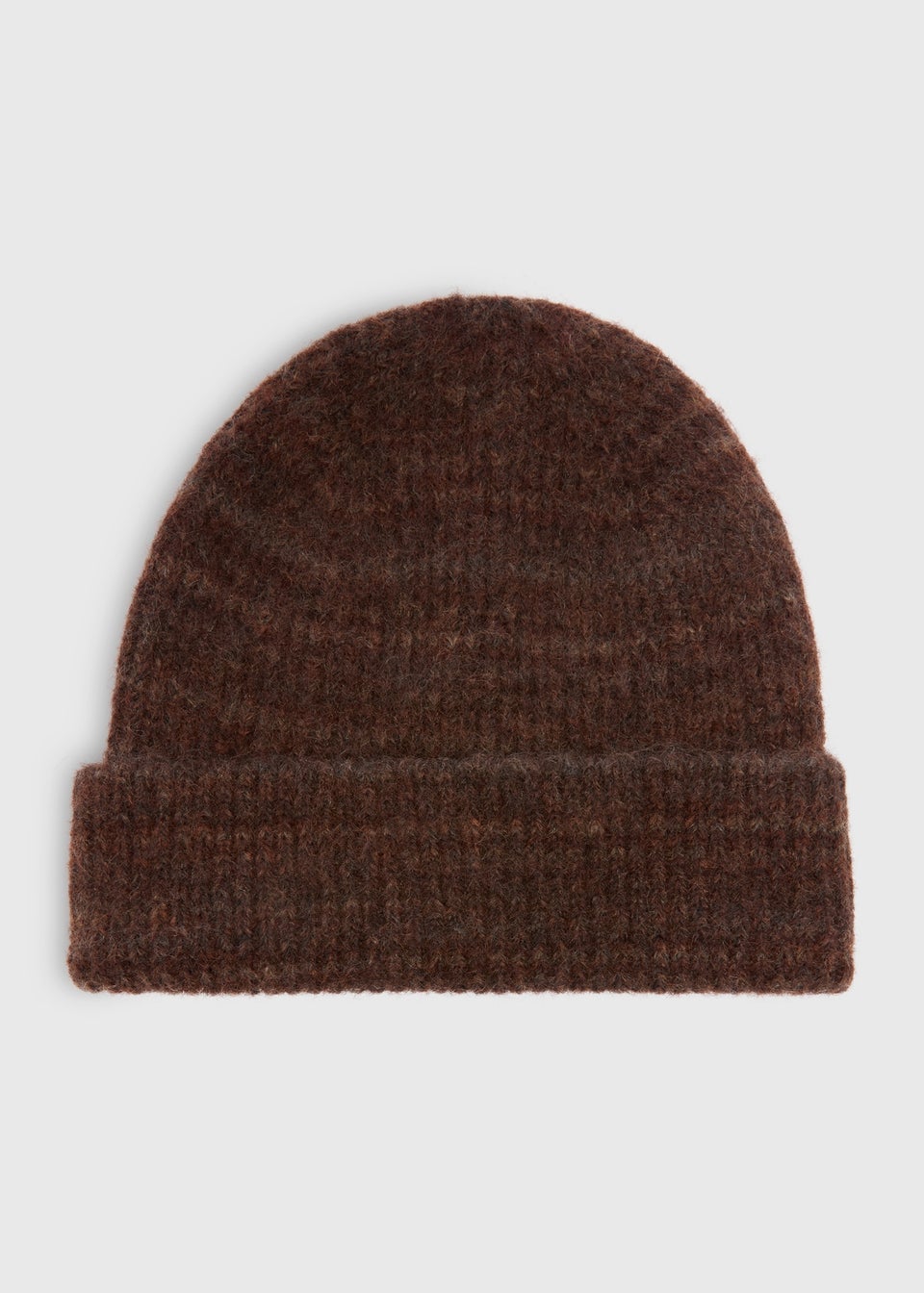 Brown Knit Beanie Hat