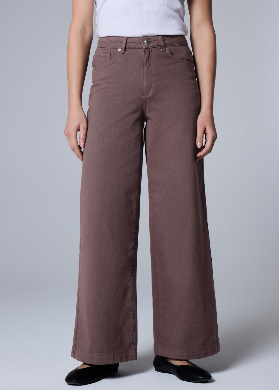 Brown Wide Leg Jeans