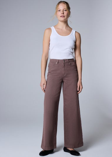 Brown Wide Leg Jeans