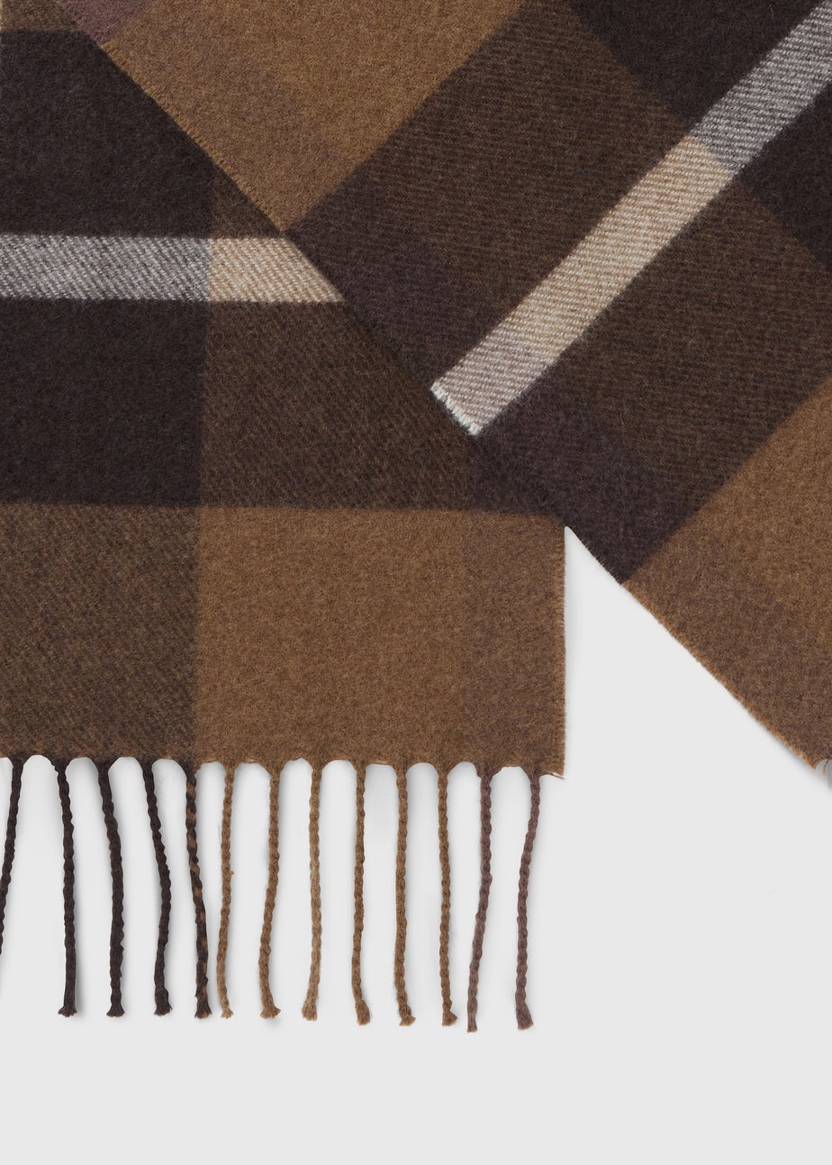 Brown Check Scarf