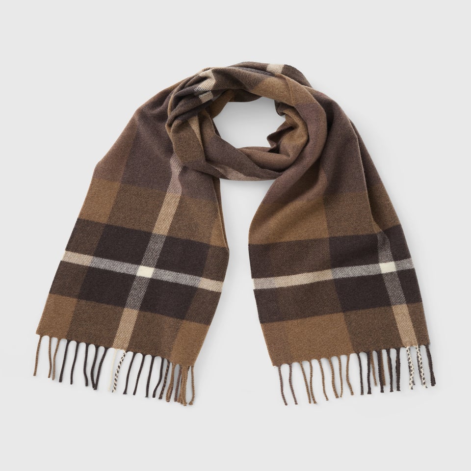 Brown Check Scarf