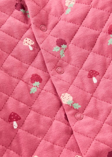 Baby Pink Quilted Sleepsuit (Newborn-23mths)