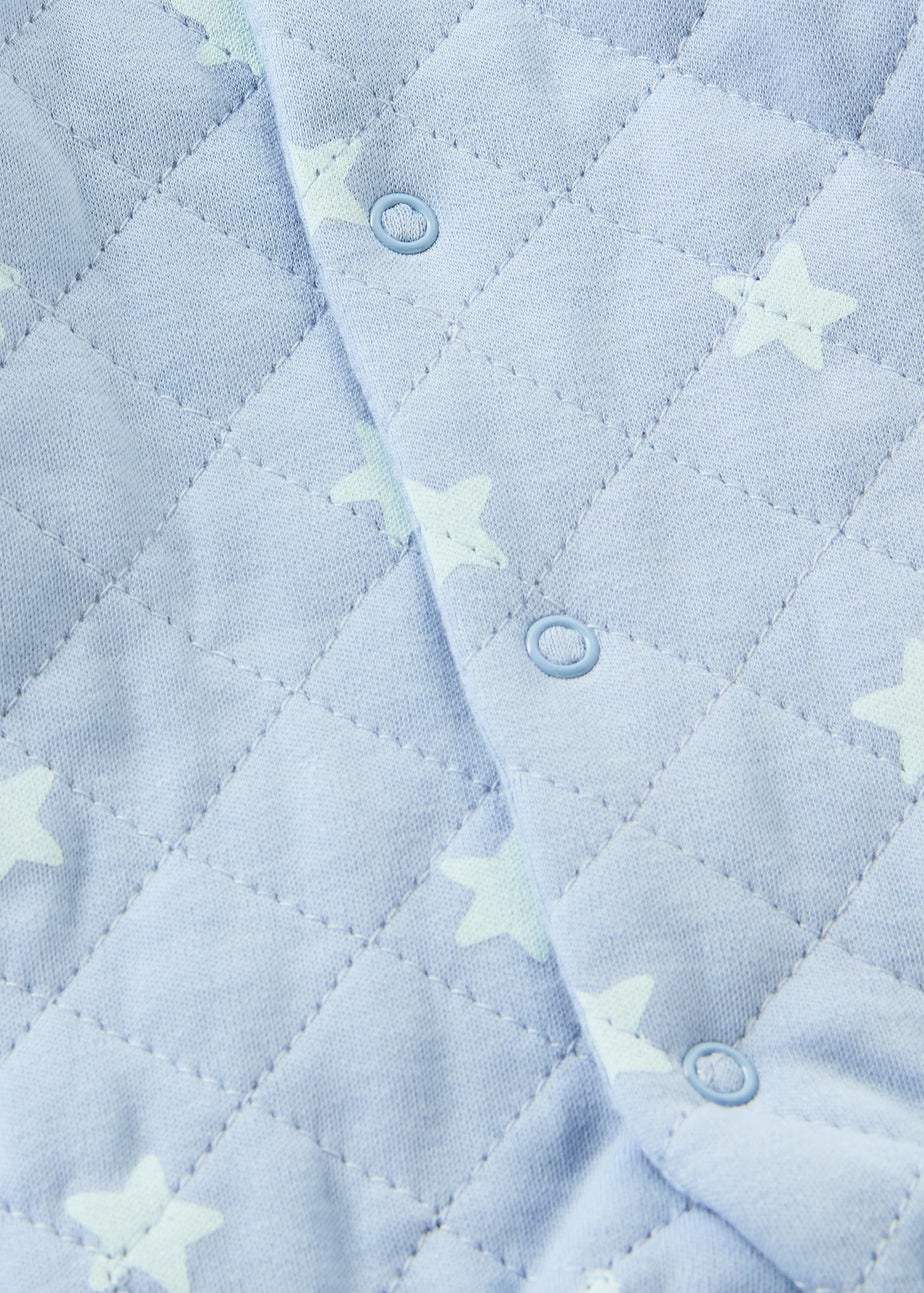 Baby Blue Star Quilted Sleepsuit (Newborn-23mths)