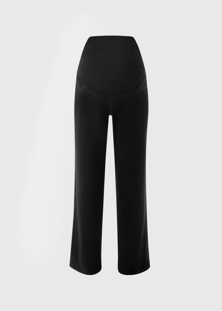 Black Over The Bump Straight Fit Jeans