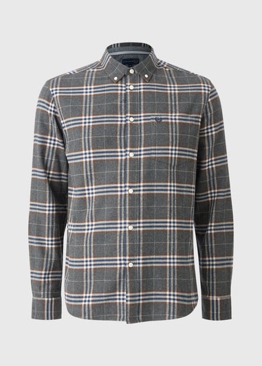 Lincoln Charcoal Brushed Check Shirt
