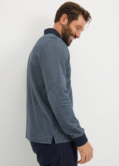 Navy Twist Polo Shirt