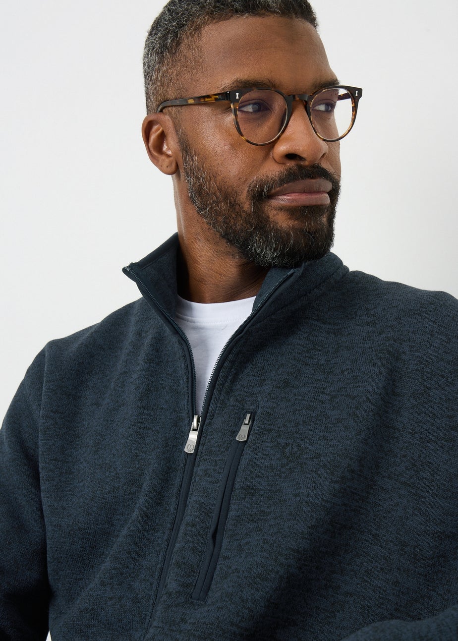 Lincoln Navy Full Zip Fleece