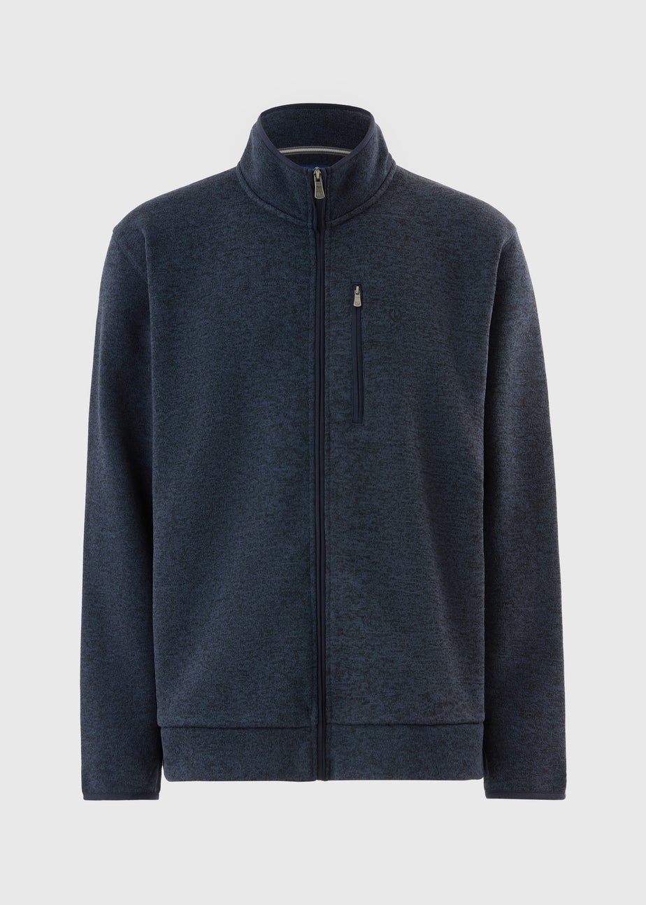 Lincoln Navy Full Zip Fleece