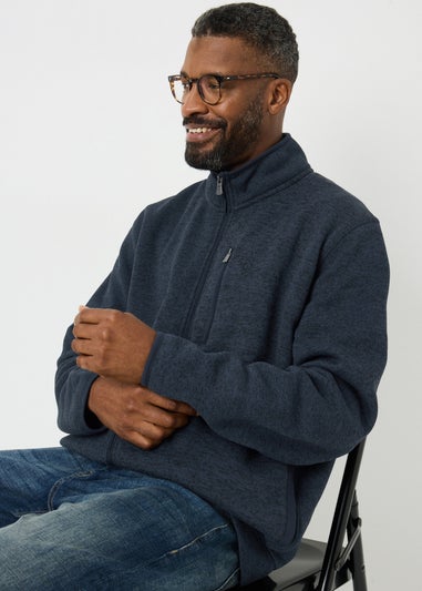 Lincoln Navy Full Zip Fleece