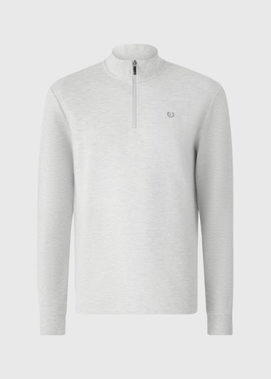 Lincoln Grey Ribbed Quarter Zip