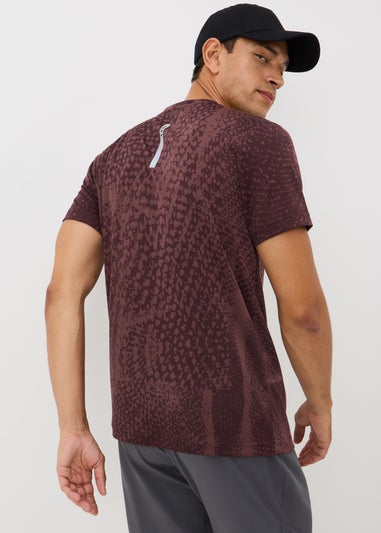 Souluxe Burgundy Jaquard T-shirt