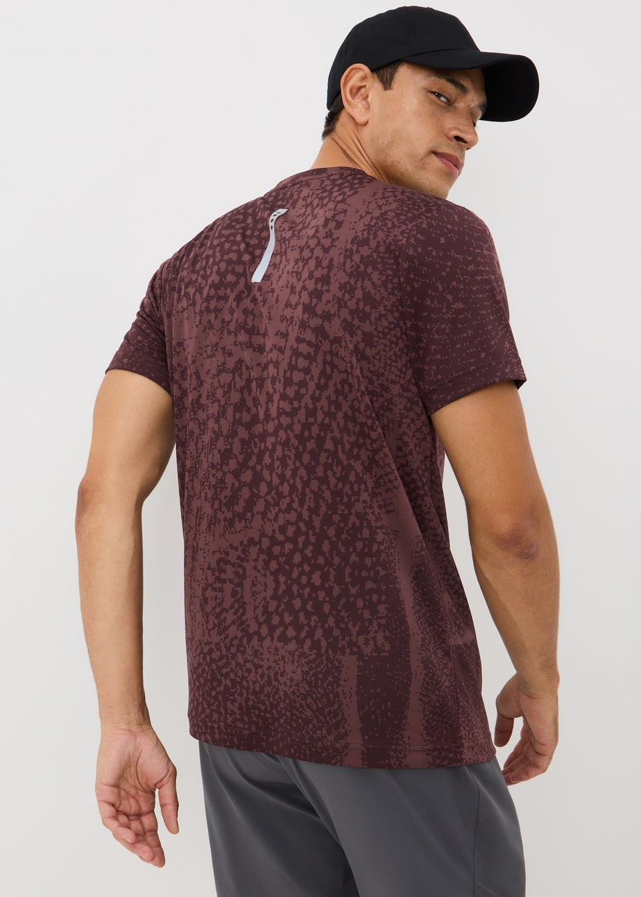 Souluxe Burgundy Jaquard T-shirt
