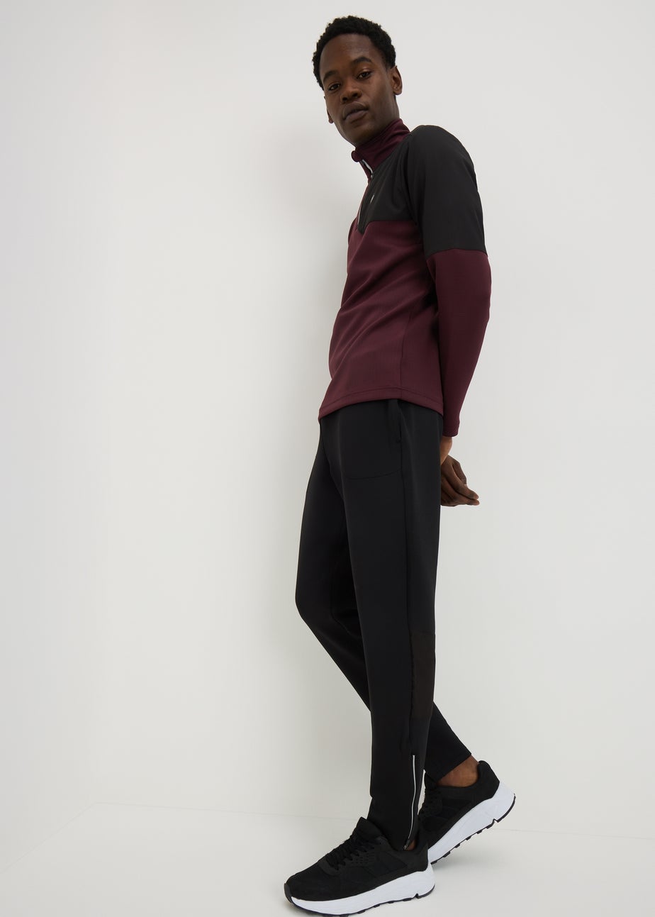 Souluxe Burgundy Half Zip Co Ord Sweatshirt