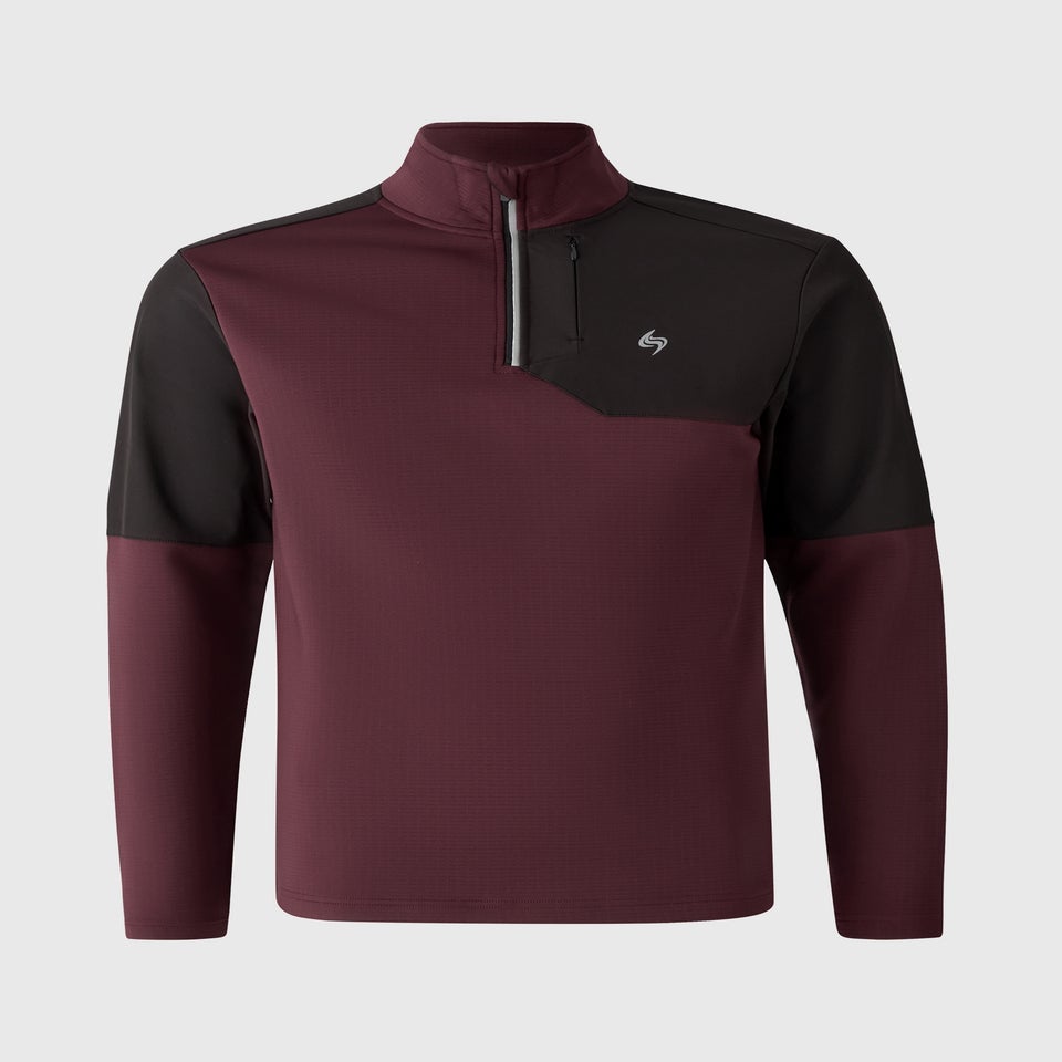 Souluxe Burgundy Half Zip Co Ord Sweatshirt