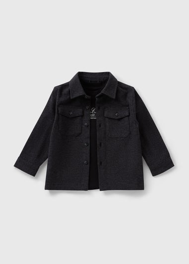 Boys Grey Studio Collection Shirt & T-shirt Set (1-7yrs)