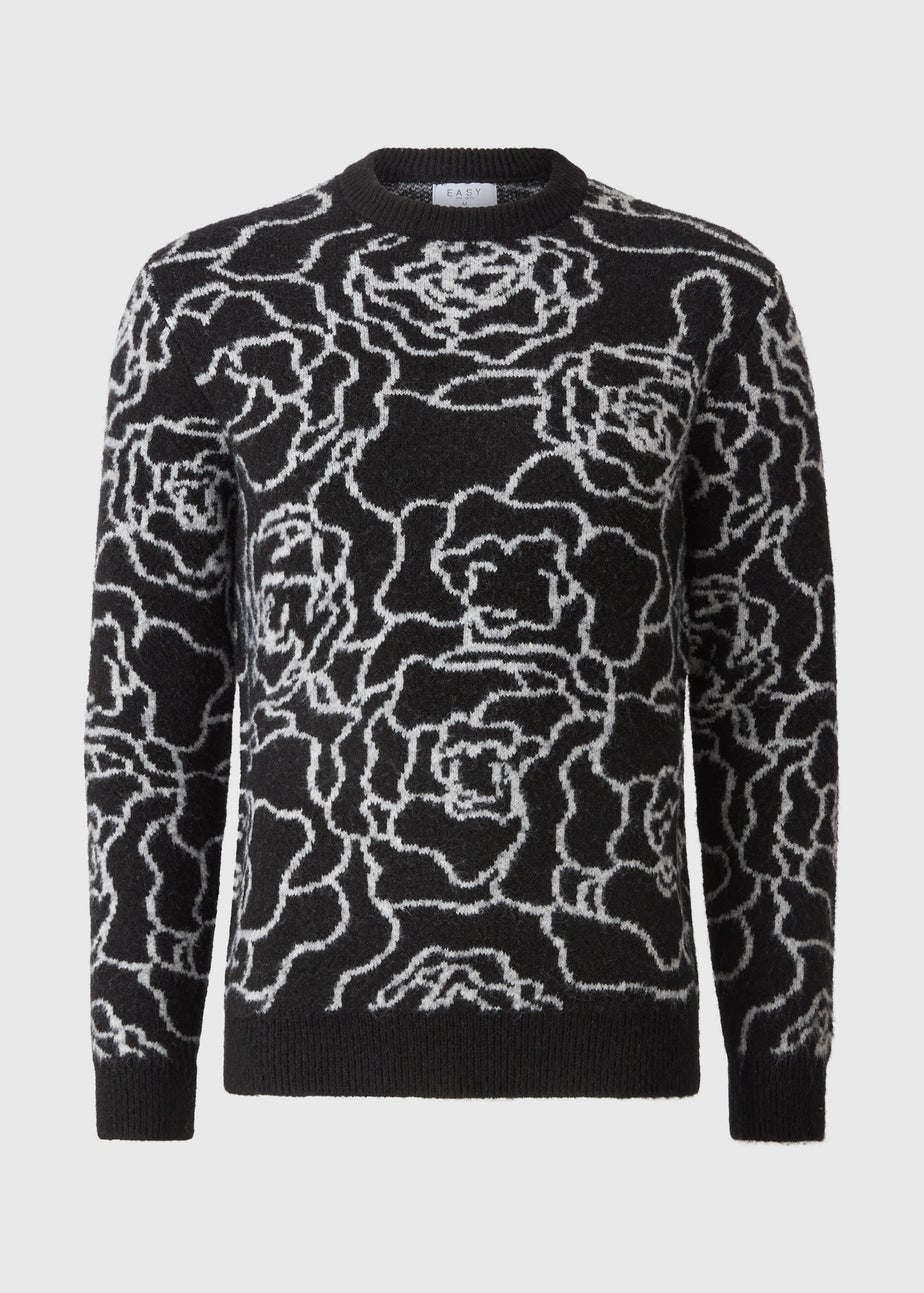 Black Abstract Design Jumper