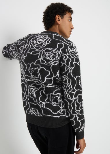 Black Abstract Design Jumper