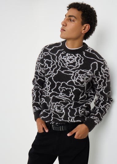 Black Abstract Design Jumper