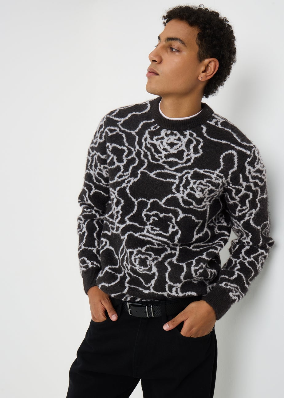 Black Abstract Design Jumper
