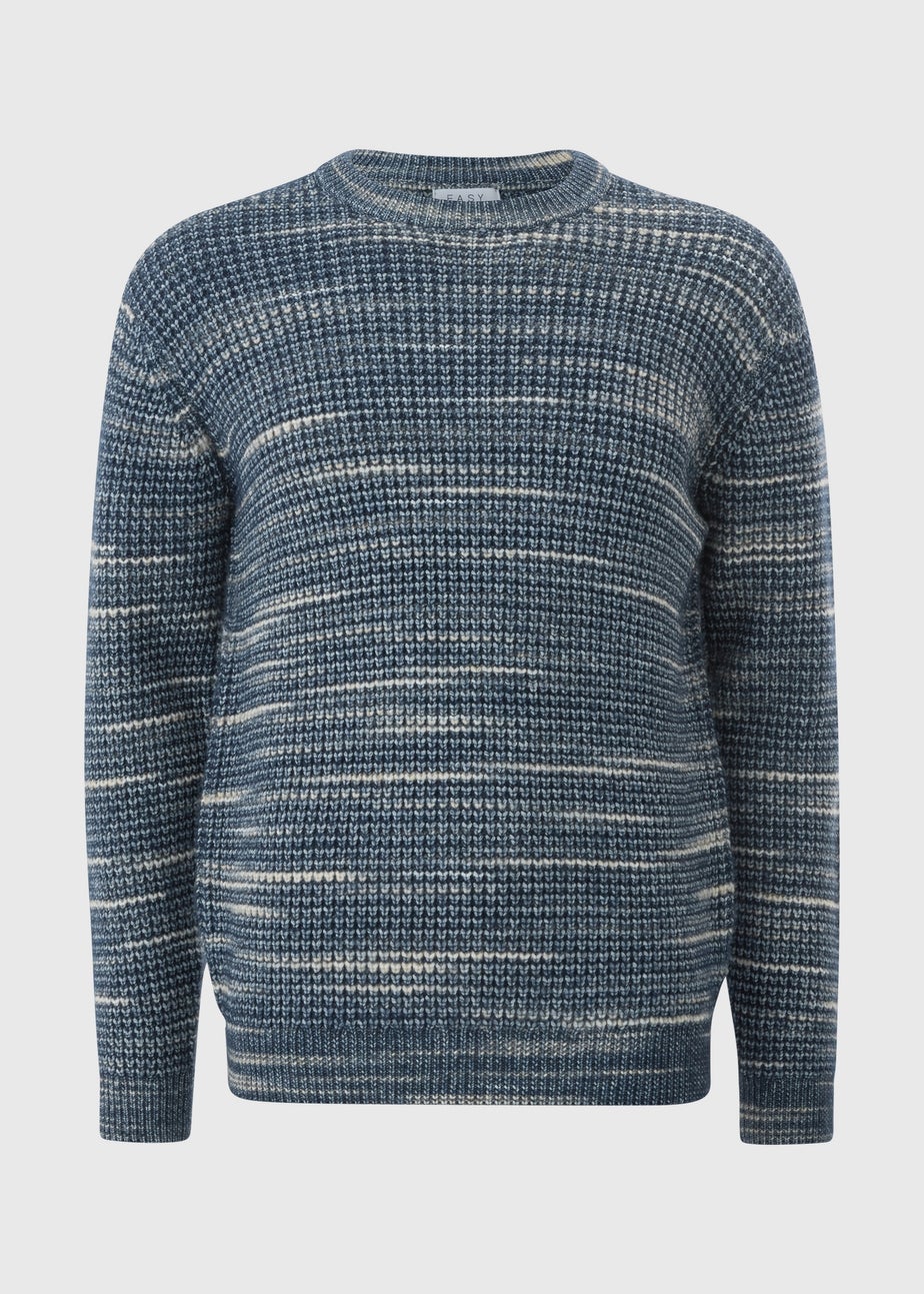 Space Dye Blue Long Sleeve Jumper