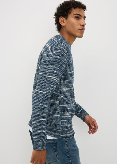 Space Dye Blue Long Sleeve Jumper