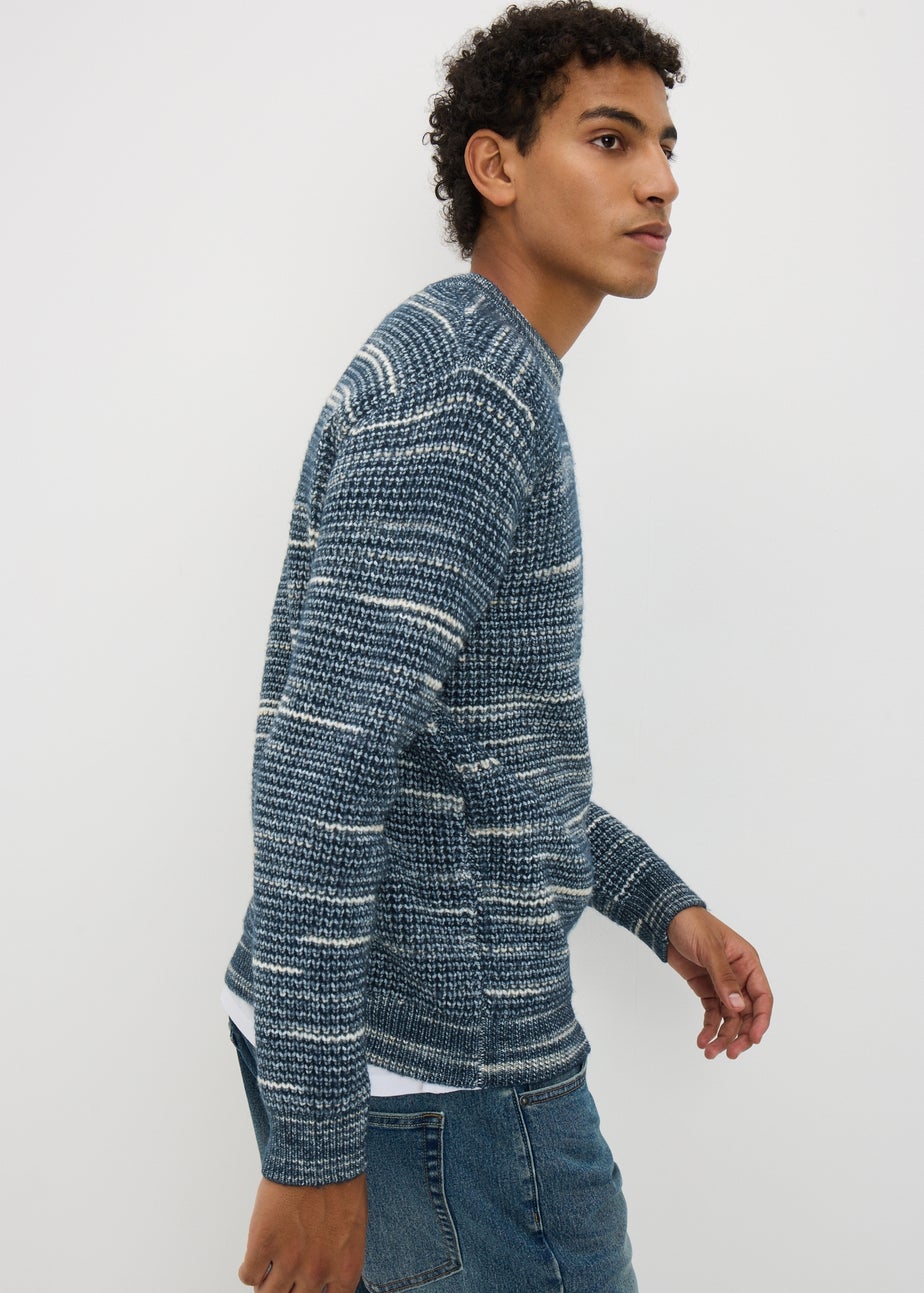 Space Dye Blue Long Sleeve Jumper