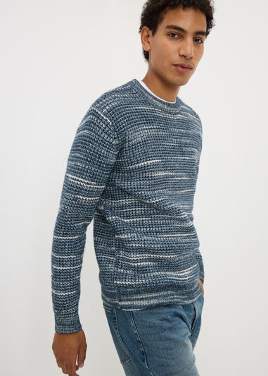 Space Dye Blue Long Sleeve Jumper