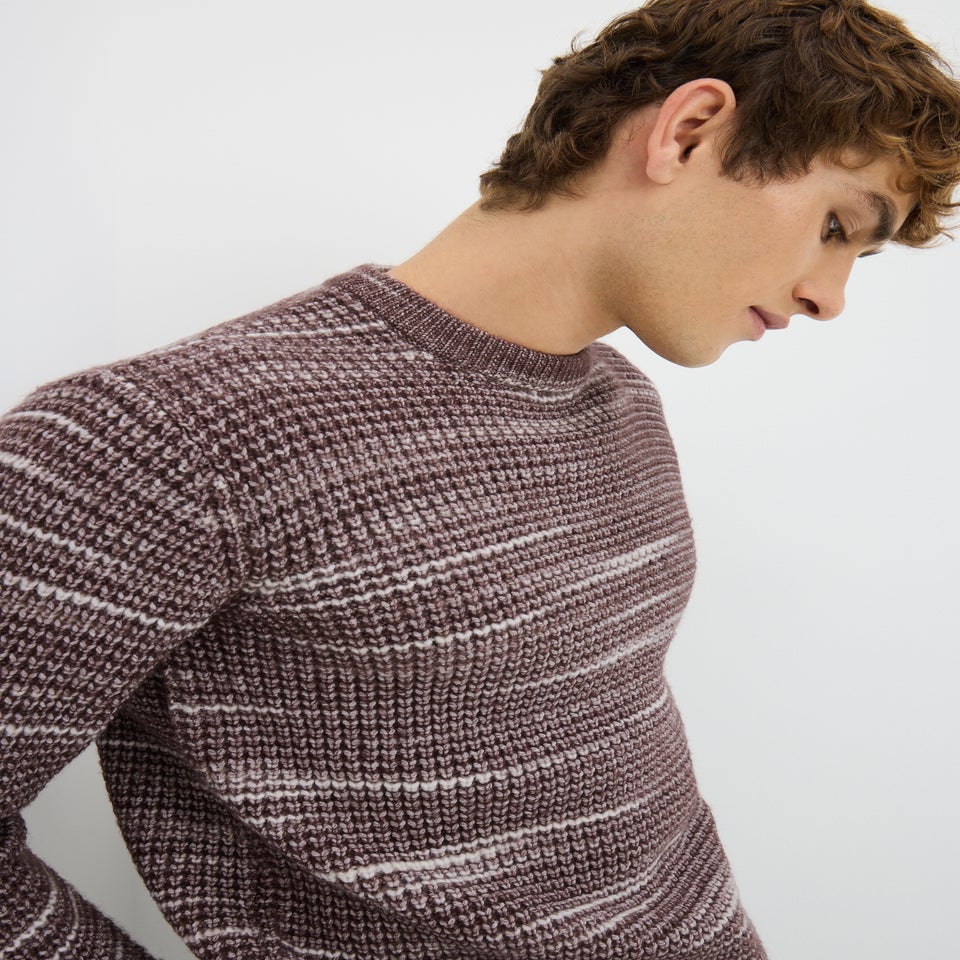 Burgundy Chunky Space Dye Jumper