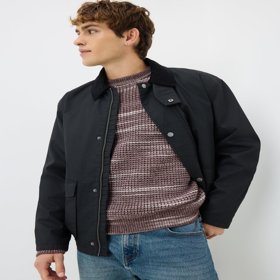 Burgundy Chunky Space Dye Jumper