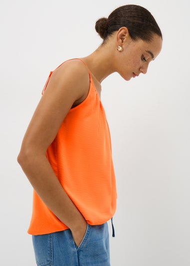 Orange Solid Cami Blouse