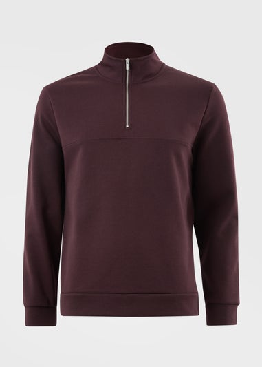 Purple Smart Half Zip Sweatshirt