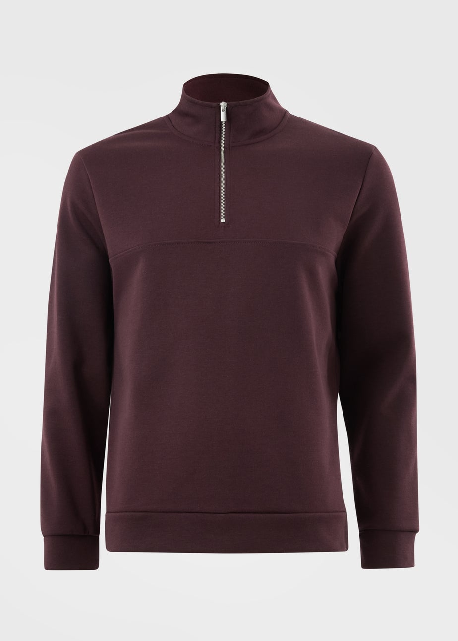 Purple Smart Half Zip Sweatshirt