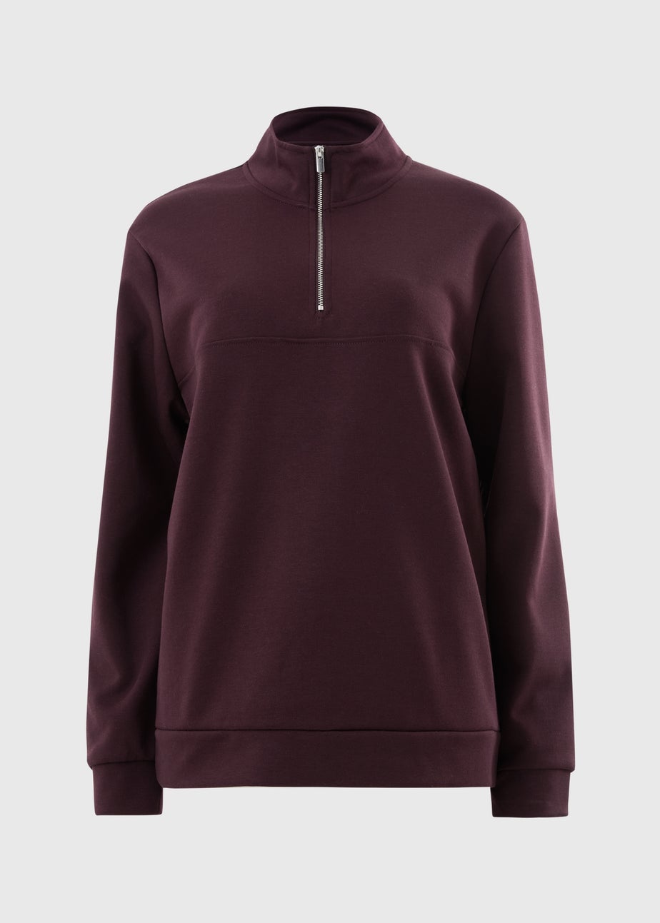 Purple Smart Half Zip Sweatshirt