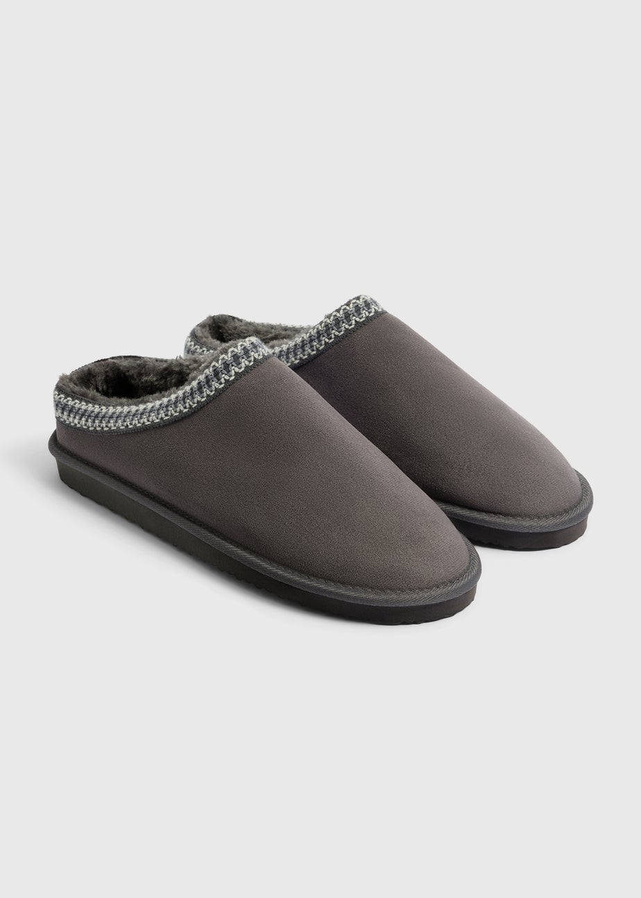 Grey Snug Mules