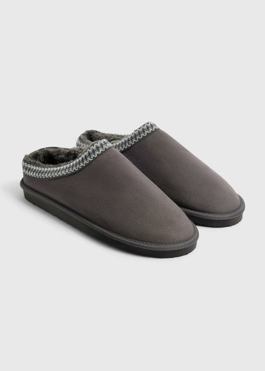 Grey Snug Mules
