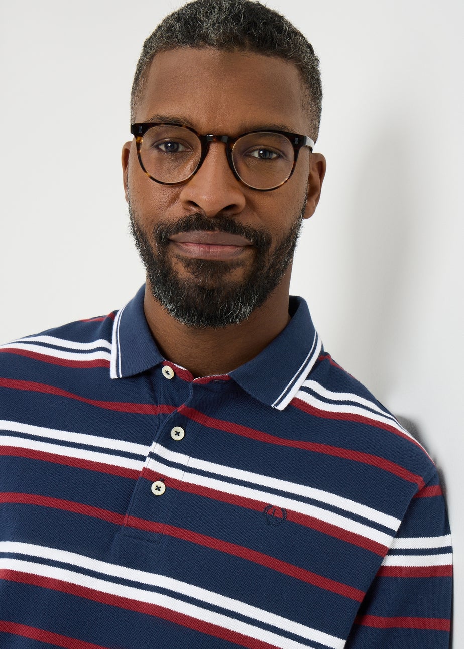 Lincoln Red Striped Polo Top