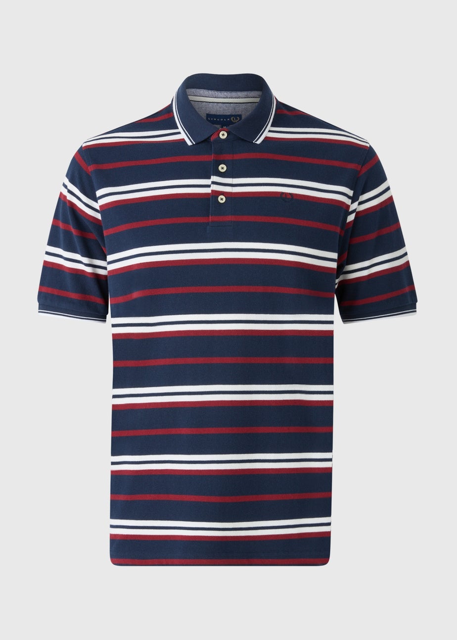 Lincoln Red Striped Polo Top
